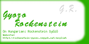 gyozo rockenstein business card