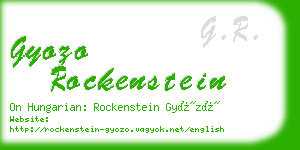 gyozo rockenstein business card